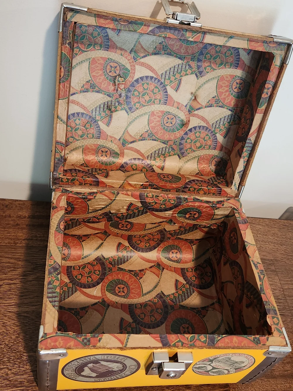 Vintage Yellow/Brown/Green Storage/ Decor